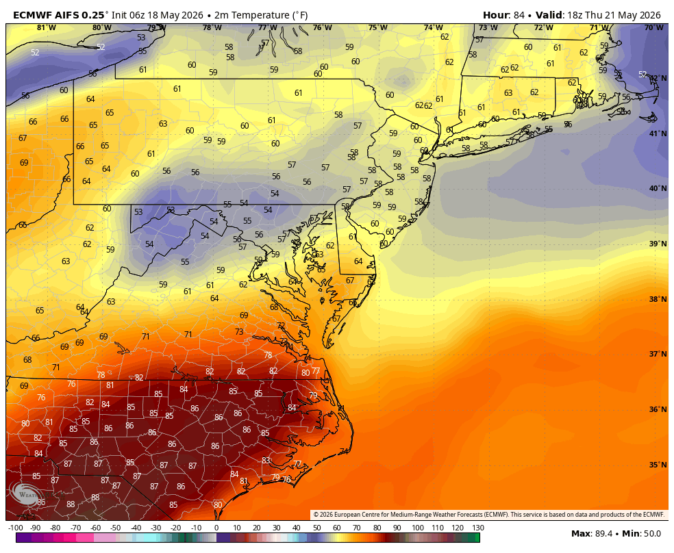 bobbitt2007's tweet photo. @cars0000n @RaleighWx Not ever model has 90 . Matter fact . If the cold front dips south a little it may be even cooler https://t.co/zSR9vwXbV6