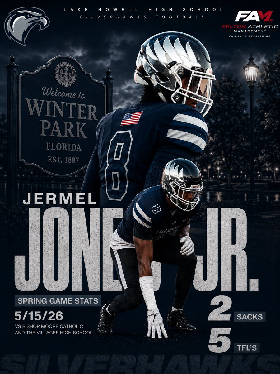 FeltonBiz's tweet photo. Great Spring Game for Lake Howell’s rising junior @Jermelj11. 
• 2 Sacks
• 5 TFL’s

#JJJr #theFAM #FAMily #HESWAW
@Coach_Morris66 @LakeHowellFB @FLPrepVarsity @CenFLAPreps @PrepRedzoneFL @MaxPreps @RivalsHS @OS_ChrisHays https://t.co/3EJPSUenhT