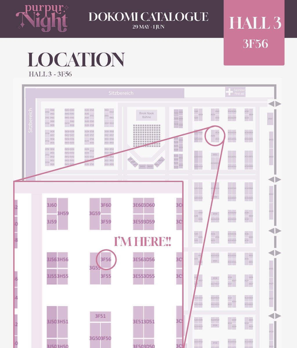 Purpurnight's tweet photo. 📍Find me at Hall 3 - Booth 3F56! https://t.co/UbyQX6cRGg