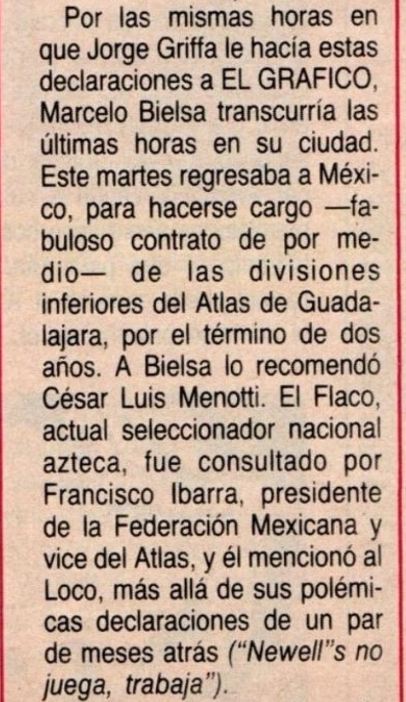 rolapche's tweet photo. C'est parfois dans les détails qu'une info prend soudainement un tout autre sens. Après son départ de Newell’s, Marcelo Bielsa a signé un contrat de 2 ans pour s’occuper des divisions inférieures de l’Atlas… sur recommandation de Menotti, alors sélectionneur du Mexique 🇲🇽 (EG) https://t.co/RLHbynFugF