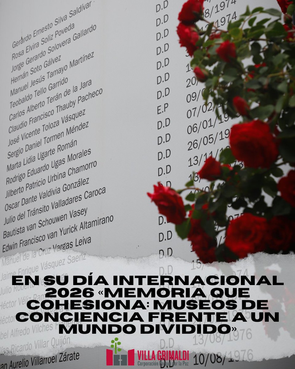 villa_grimaldi's tweet photo. Cada 18 de mayo, miles de instituciones en todo el mundo conmemoramos el Día Internacional de los Museos, 

Nota completa en el siguiente enlace:

https://t.co/g4wPtoxHFb https://t.co/INPIWuV8qU