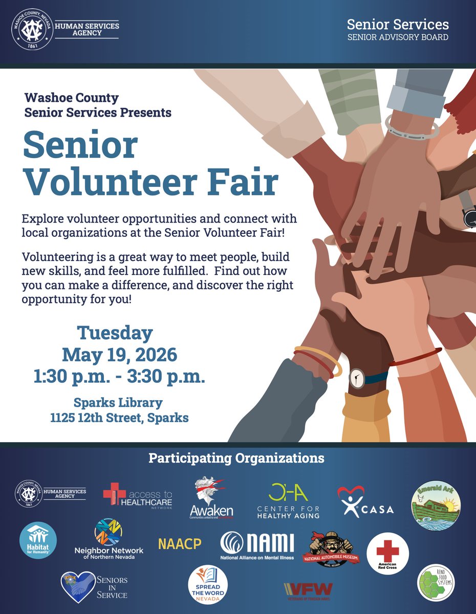 RedCrossNevada's tweet photo. Looking for a meaningful way to give back in your community? ❤️ Stop by the Sparks Senior Volunteer Fair and learn how you can make a difference with the American Red Cross! From supporting disaster relief to helping at chapter events, there are so many ways to get involved and help your neighbors in need. We can’t wait to meet you! 🙌
