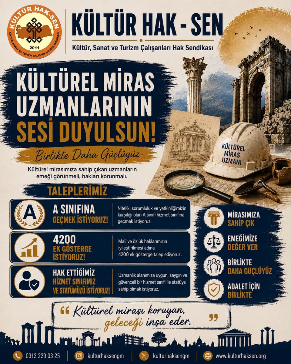 FD01100's tweet photo. Kültürel Miras Uzmanları yalnızca geçmişi korumuyor, geleceğe de sahip çıkıyor.

Bu sorumluluğun karşılığı; hak edilen statü, 4200 ek gösterge ve mesleki adalettir.

#KulturelMirasUzmaninaAdalet
@aauyumazz 
@ayhancivi 
@kulturhaksengm 
@sasmaz52403 https://t.co/l1R5cA7ubf
