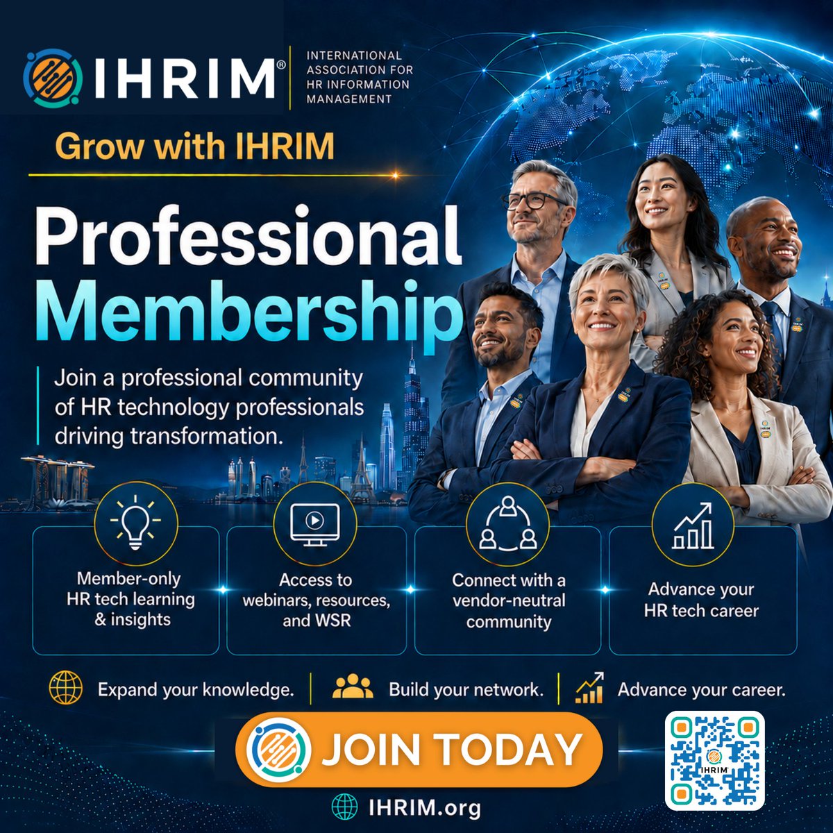 IHRIM's tweet photo. Your HRIS career grows faster with the right community.

Join IHRIM for HR tech resources, CONVOs, career development, HRIP certification support, a global HRIS network, and access to IHRIM’s exclusive Career Center.

Join today: https://t.co/WsvmrlNcEP

#HRTech #FutureOfWork https://t.co/MFokNcoTps