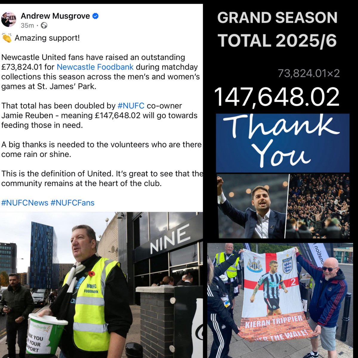 NUFC Fans Foodbank tweet media