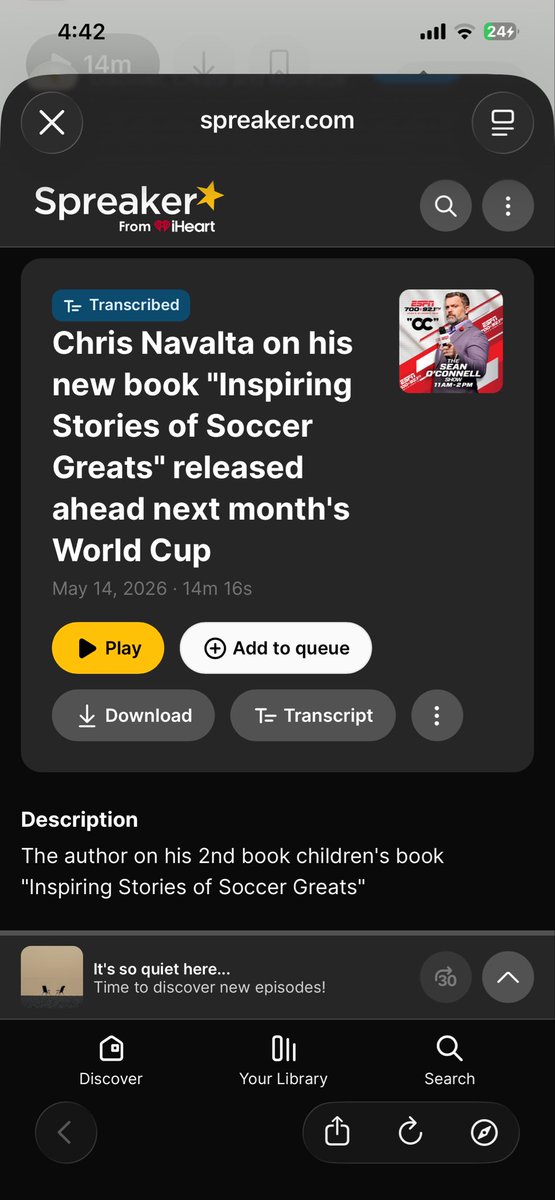 ChrisNavalta's tweet photo. Had the chance to visit the ESPN 700 Radio station while in #SaltLakeCity. Thanks for having me back on, @realocsports.

Happy to talk “Inspiring Stories of Soccer Greats,” what’s coming next ….. and event some Utes/BYU! Looking forward to coming back.

https://t.co/pGiJOPWFuU https://t.co/EoppiuoGHy
