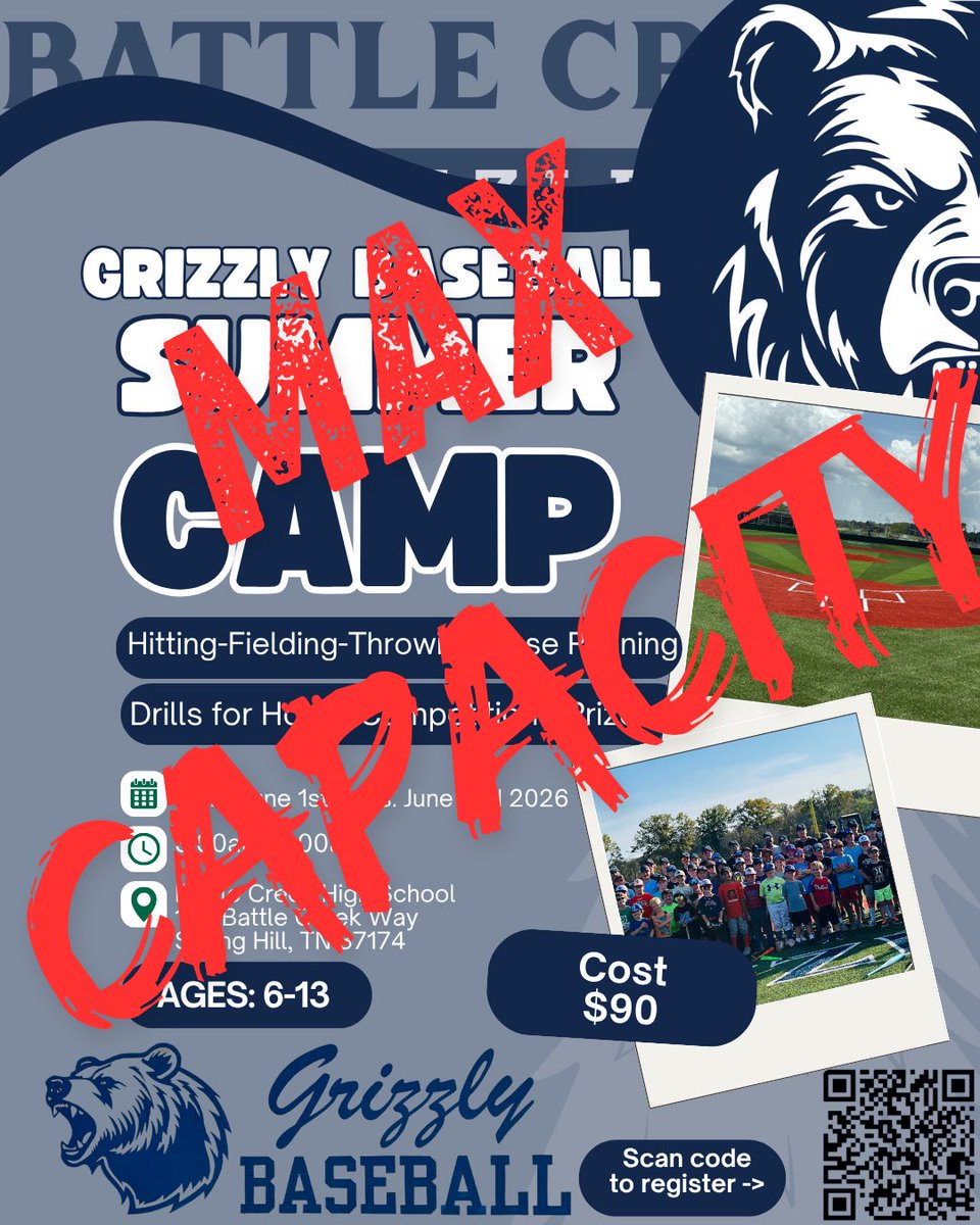 mcpsBCBaseball's tweet photo. Well once again one of our camps has reached MAX CAPACITY! 

If you didn’t get in but would like to be put on the waiting list in the event a spot becomes available please email 
Head Coach Paul Lamm at plamm@mauryk12.org! https://t.co/7eG0wgFkxY