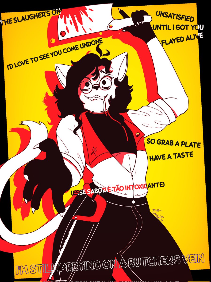 furrdoktor's tweet photo. And now the last one of the Flavor Foley trio, this time my own sona in butcher vanity!
.
.
I think it's not very the style of the actual MV but uh... I liked it so shhh-
.
#furry #furryart https://t.co/qLxvlrTmDa