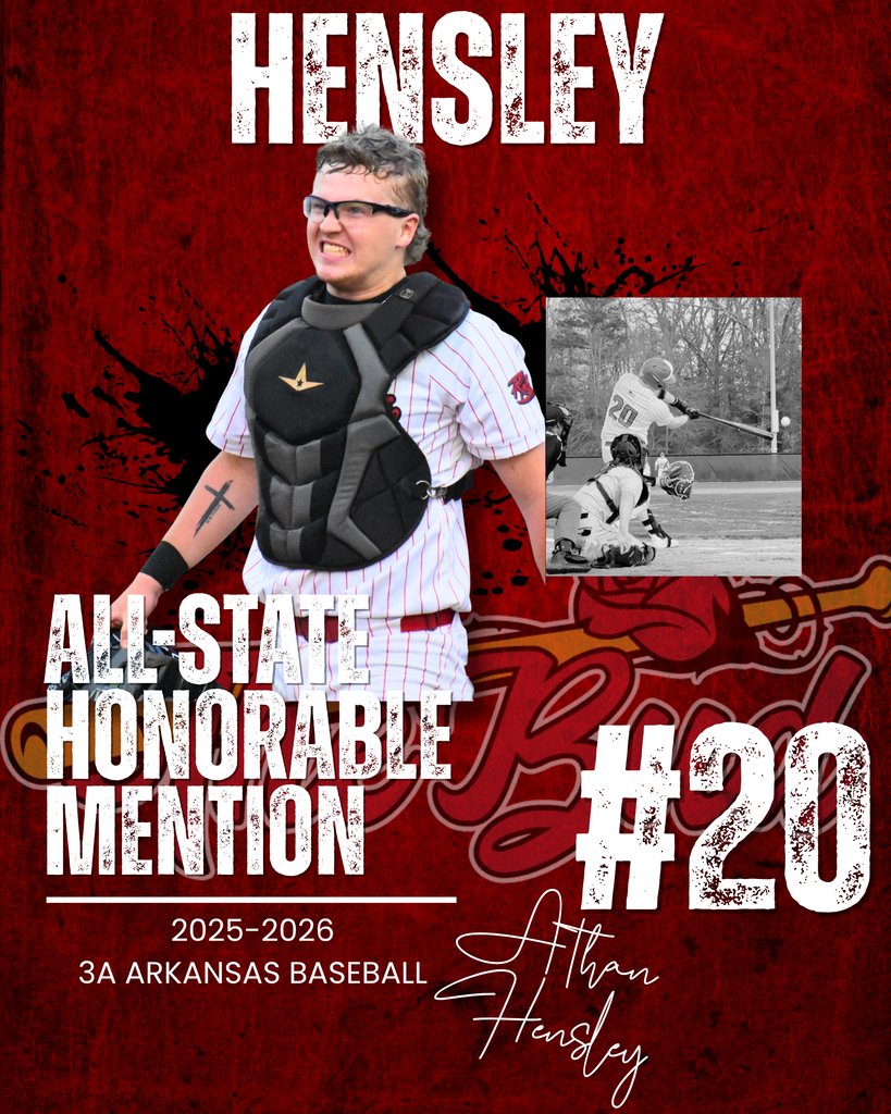 RoseBudRamblers's tweet photo. Exciting News for Rambler Baseball! ⚾️
Kade Wortham has earned ALL-STATE honors in 3A Baseball. Congratulations also to seniors Athan Hensley and Calan English on receiving All-State Honorable Mention and being selected to play in the 2026 Central Arkansas Senior All-Star Games. https://t.co/EGgUso1Thb