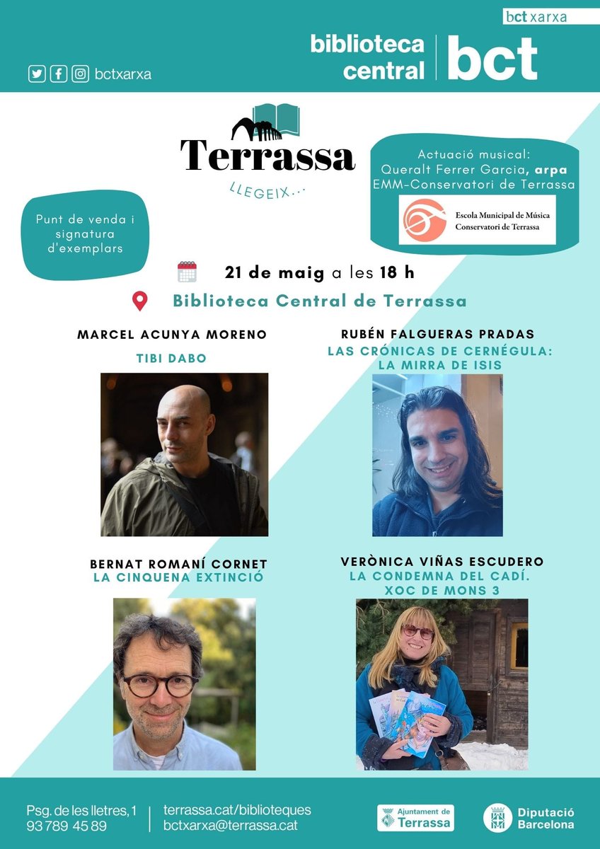 OmniaBooks's tweet photo. El pròxim dijous 21 de maig a les 18h us esperem a la @bctxarxa on se celebrarà una presentació conjunta.
La Verònica Viñas presentarà la seva trilogia Xoc de mons i en especial el tercer i darrer volum recentment publicat.
https://t.co/MD54xei8GU https://t.co/cdMhsyyzah