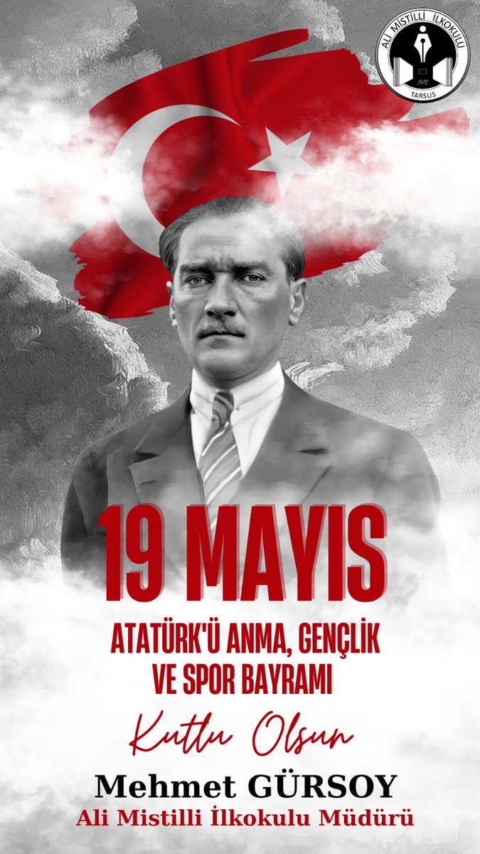 alimistilli's tweet photo. 19 Mayıs 1919; bağımsızlık meşalesinin yakıldığı, milletimizin umutla ayağa kalktığı tarihtir.  
Gazi Mustafa Kemal Atatürk’ü ve tüm kahramanlarımızı rahmet, minnet ve saygıyla anıyor; 19 Mayıs Atatürk’ü Anma, Gençlik ve Spor Bayramı’nı kutluyorum. https://t.co/zZ7NApoiTz
