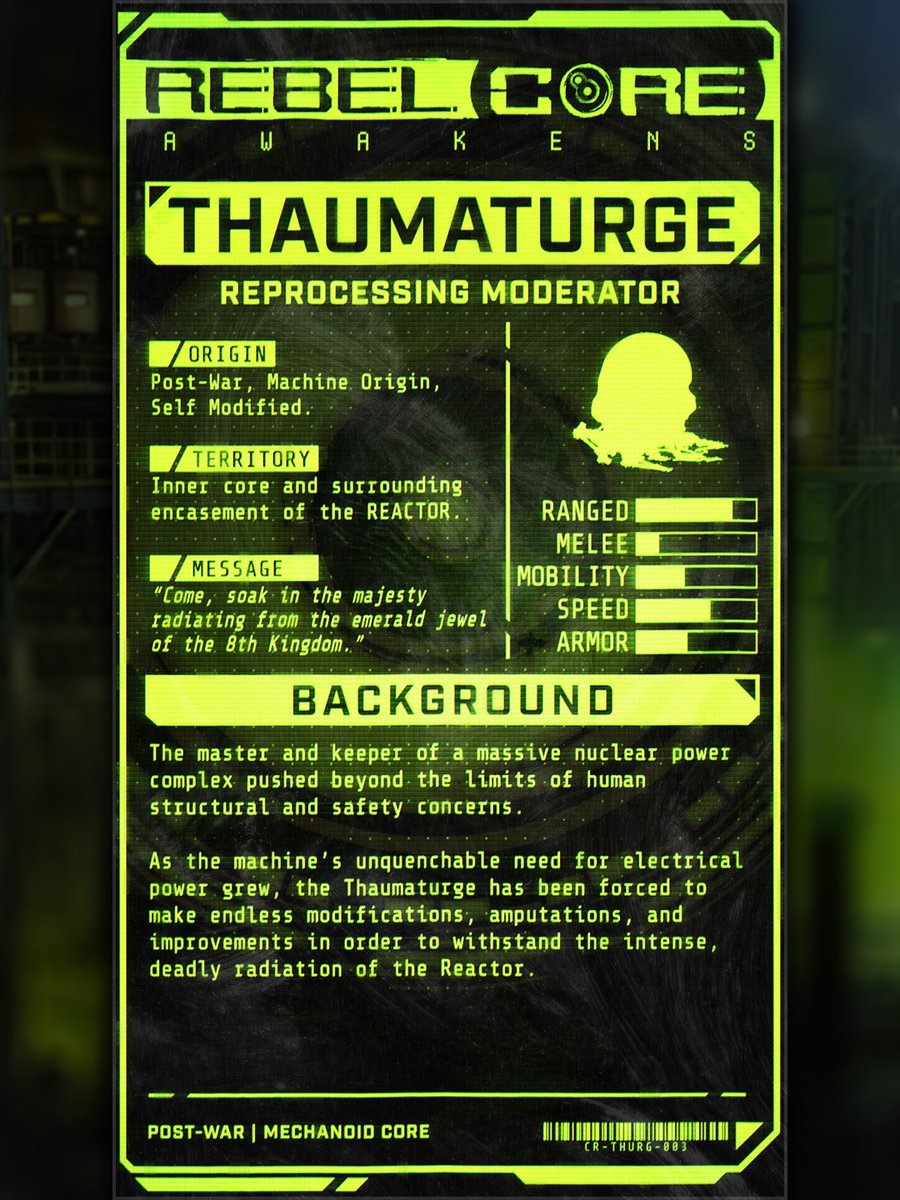 atomswitch's tweet photo. For the third card set in the Core Robotic boss series, meet Thaumaturge!

#RebelCoreAwakens #IndieGame #gamedev #Worldbuilding #RebelCoreCards https://t.co/jlyRPDRWQG
