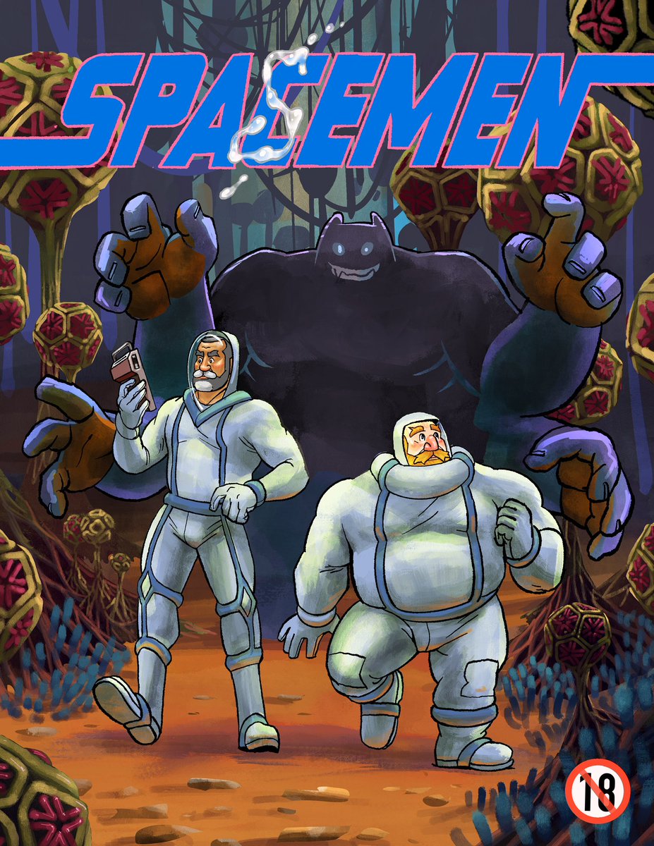 Embearassingart's tweet photo. The full first issue of Spacemen is now on p8řé0n for supporters! It was so fun to draw. Please help me make more by joining my crew over there (link in bio) https://t.co/IXCuYRNnK0
