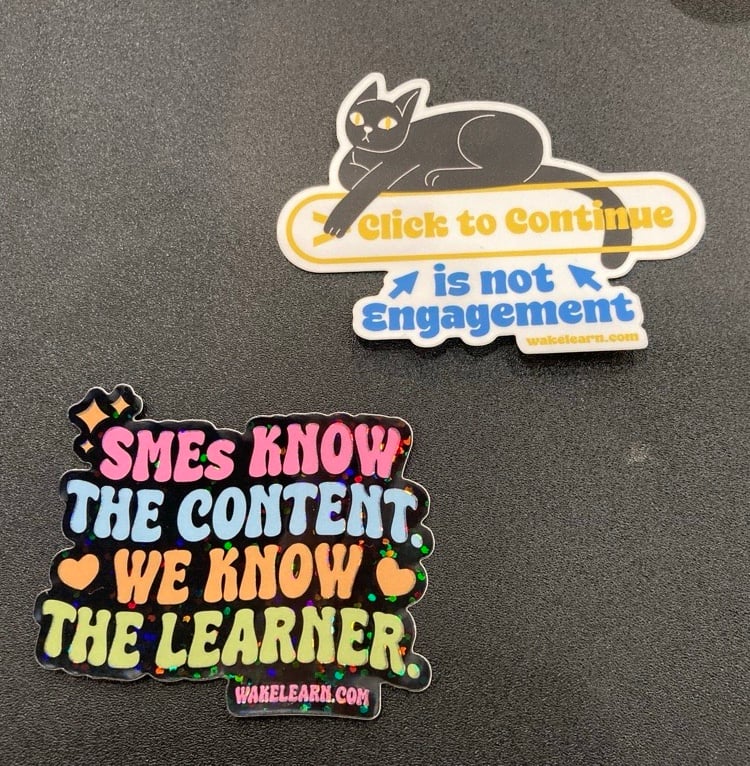 WakeLearning's tweet photo. We are having a great time at ATD 2026. If you're here this week, come find us at Booth 2220. We're talking custom courses, scenario-based learning, content migration, and microlearning. Plus - we have great stickers.

#ATD2026 https://t.co/UsVzYtJFST