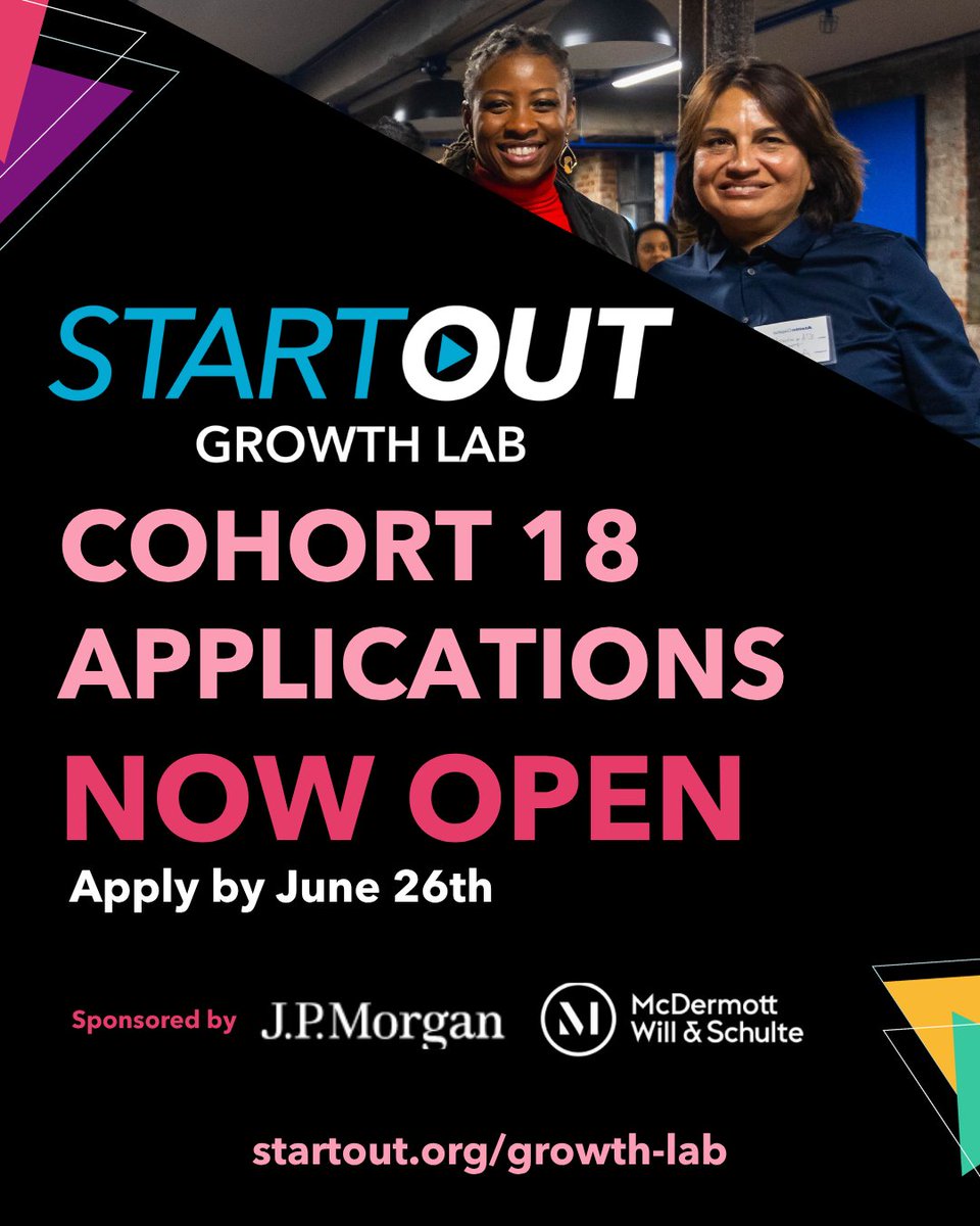 StartOut's tweet photo. 🎉It’s time!! Applications to join Cohort 18 of our Growth Lab Accelerator are officially open through June 26h!

🔗 Learn about the program and how to apply at https://t.co/oPo0gESEWC

#StartOut #GrowthLab #SGL #LGBTQ #founders #entrepreneurs #startups https://t.co/CXvMt1sX5P