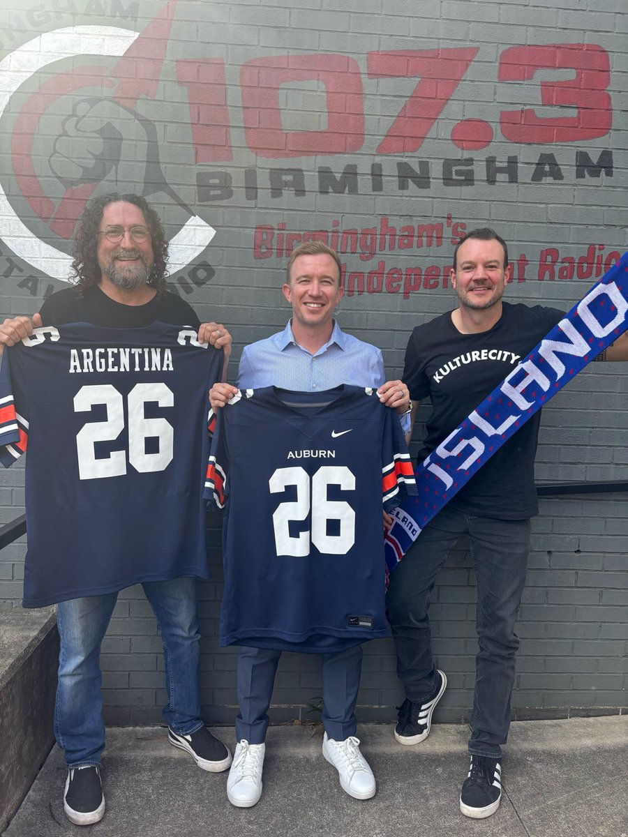 AuburnTigers's tweet photo. Thank you to all of the stations this morning for having @jamiewatson77 on to preview the @Roadto26usa match coming to Jordan-Hare on June 9! 📻⚽️

🎟️ https://t.co/fXAFQI5YZS

#WarEagle https://t.co/FNhIOfz9b0