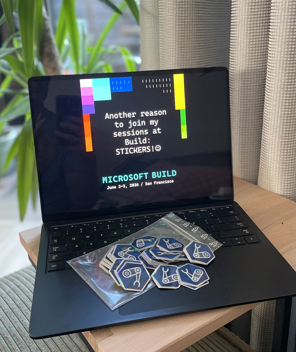 fberson's tweet photo. More reasons to join one of my sessions at Microsoft Build: #Bicep Stickers! And yes, they are holographic! 😎 See you soon in San Francisco! https://t.co/NKj1FqoXTl

#MSBuild #MVPbuzz
@msdev @BicepLang https://t.co/yggz8FaqHJ