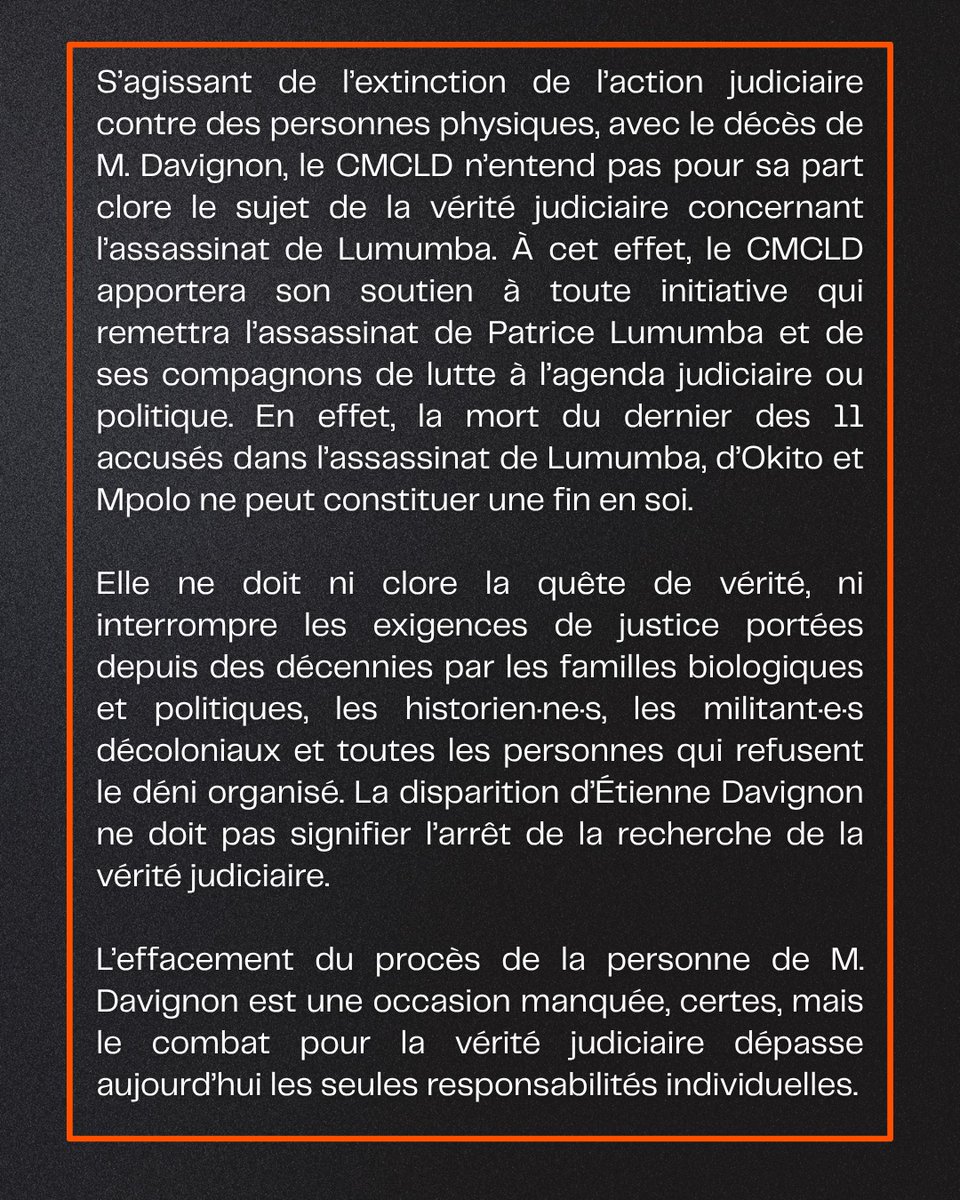 mmoirecoloniale's tweet photo. 🚨 Communiqué de presse

LE DÉCÈS D'ETIENNE DAVIGNON: LE COMBAT POUR LA RECONNAISSANCE D'UN CRIME D'ETAT CONTINUE ✊️

#Lumumba #Mpolo #Okito https://t.co/FbkSo5h01Z