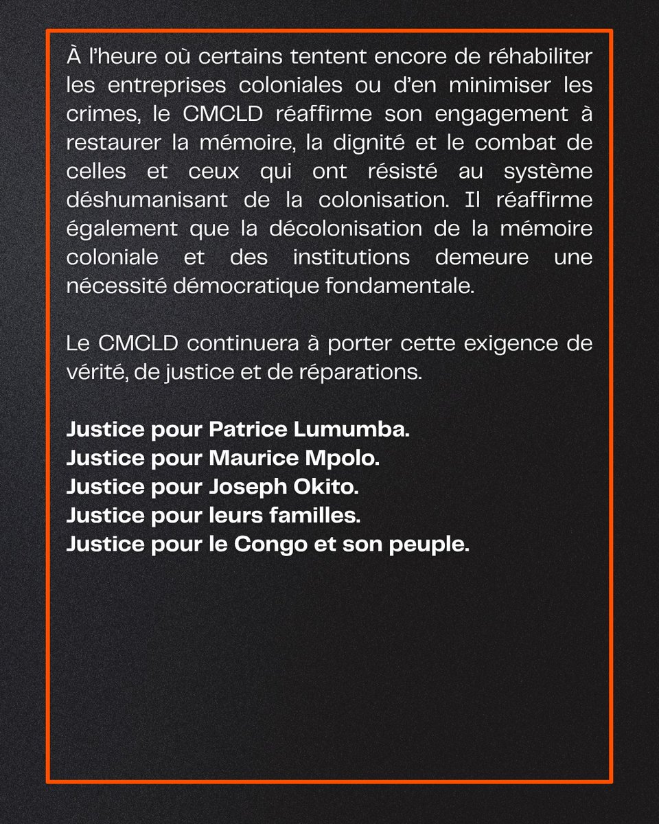 mmoirecoloniale's tweet photo. 🚨 Communiqué de presse

LE DÉCÈS D'ETIENNE DAVIGNON: LE COMBAT POUR LA RECONNAISSANCE D'UN CRIME D'ETAT CONTINUE ✊️

#Lumumba #Mpolo #Okito https://t.co/FbkSo5h01Z