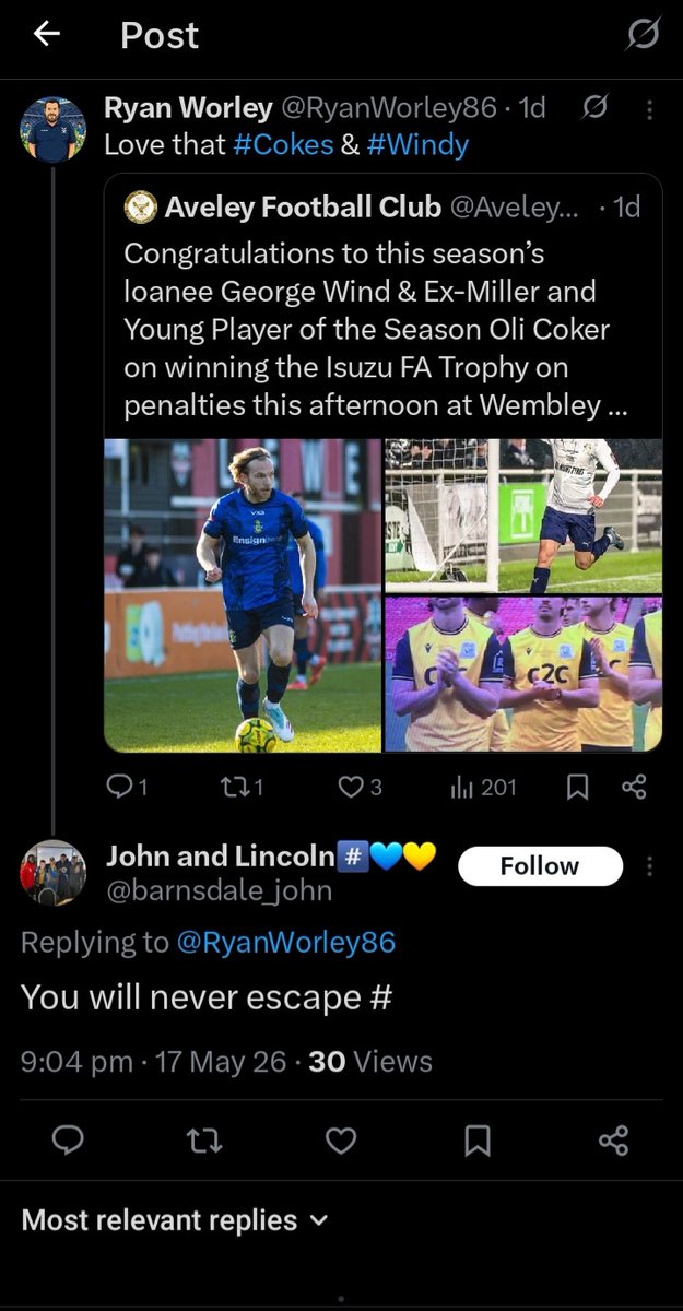 danafcc1's tweet photo. @RiGl69 @Joseph_Oakman19 @Bi9_6ow @hashtagutd you say that but your fans are lurking at aveley posts 👀 https://t.co/lOzCurttrx