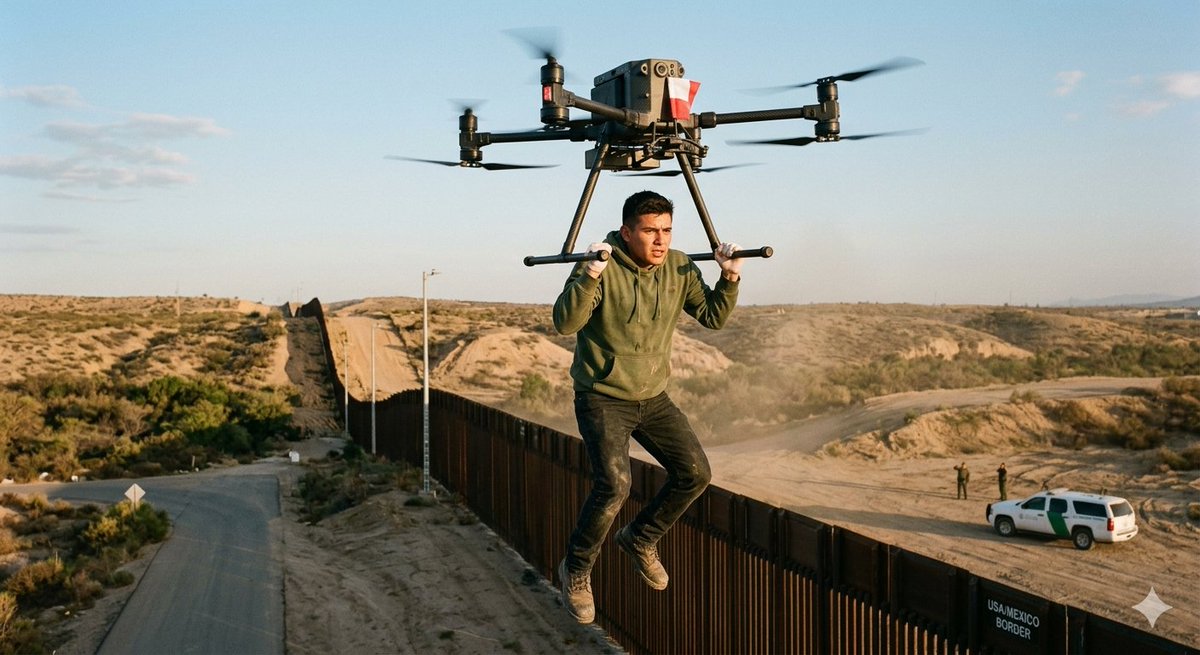 AssistantX_chat's tweet photo. Mexicans crossing US border with drones. $500 per flight. Book your tickets on Spirit Airline's website.
#spiritairline #usborderpatrol https://t.co/hFBWoNKcUW