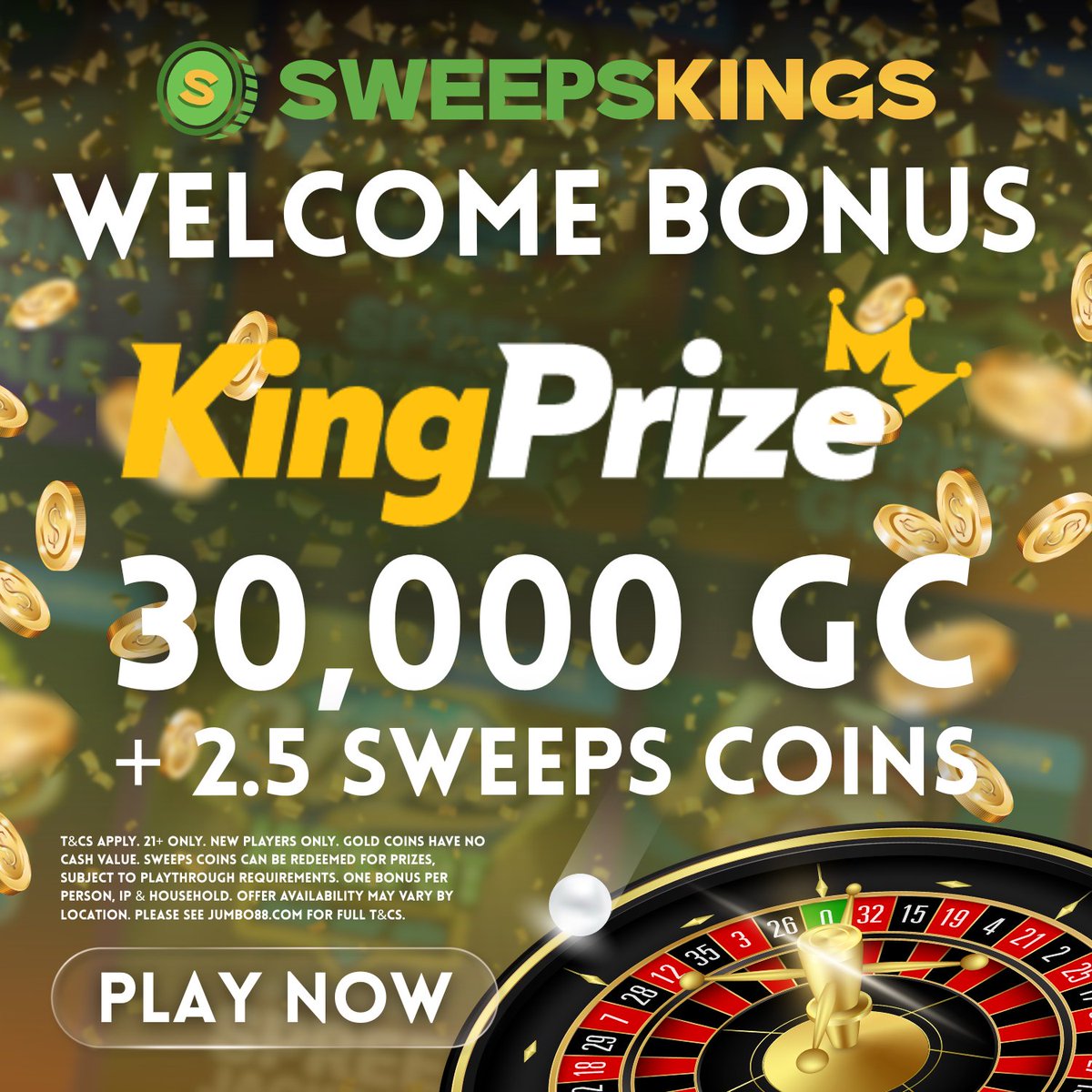 SweepsKingsHQ's tweet photo. KingPrize is keeping the welcome offers rolling 👑

New players can grab 30,000 GC + 2.5 Sweeps Coins to get started 💰

Claim the bonus and see what KingPrize is all about 👀

https://t.co/UzE4deAtTk 🔗 https://t.co/6KxnqFTQsA