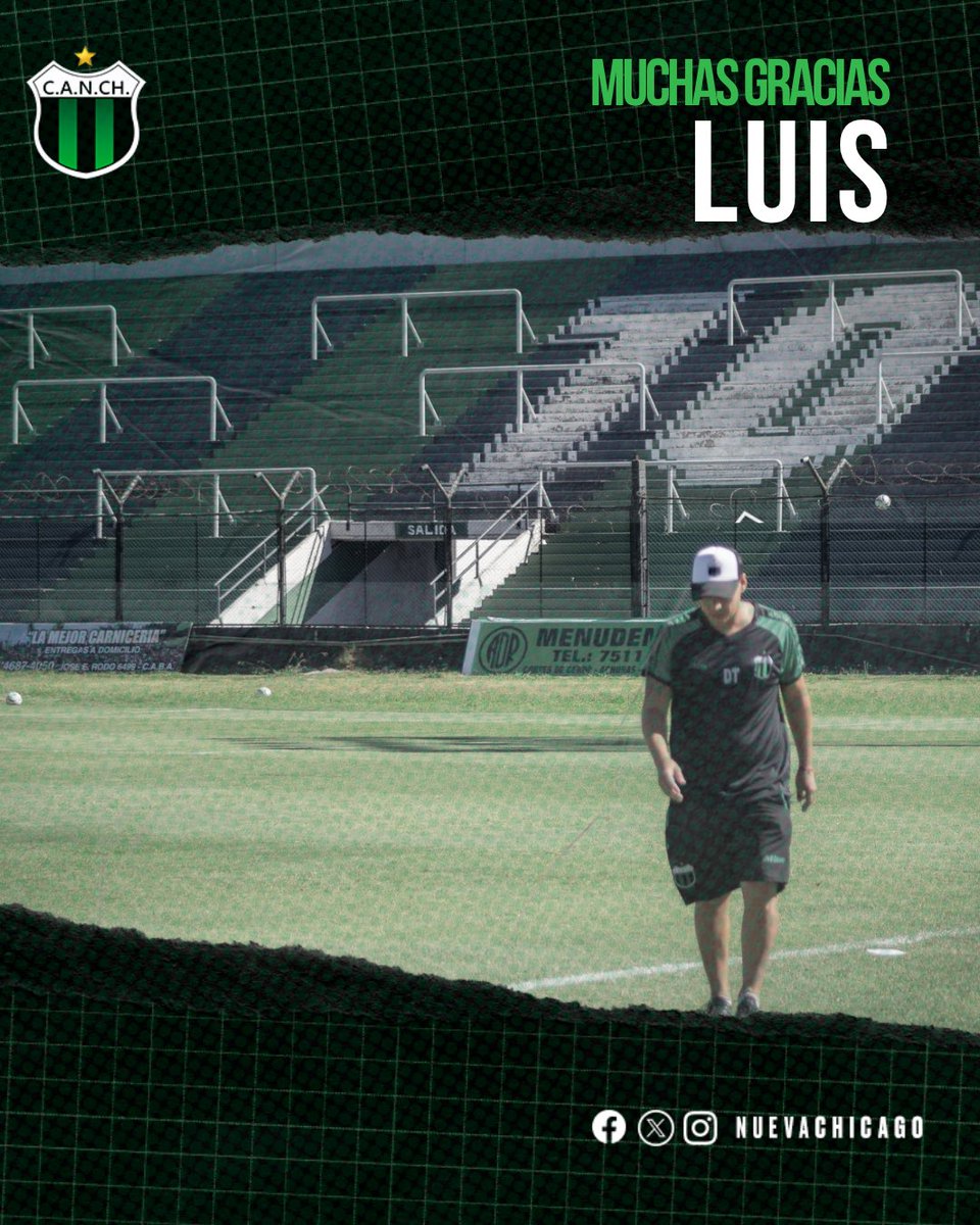NuevaChicago's tweet photo. COMUNICADO OFICIAL 

En horas del mediodía, Luis García se comunicó en nombre de su cuerpo técnico con el presidente Rodolfo Block y le informó su renuncia indeclinable, para que sea extensiva a la Comisión Directiva.

Agradecemos inmensamente el trabajo de Luis en estos meses, a sabiendas que siempre será parte de nuestra institución.

Mañana, el cuerpo técnico saliente se hará presente para despedirse y a e hace cargo del plantel profesional Adrián Scifo.

Gracias Luis por dejar todo en Mataderos 💚🖤.