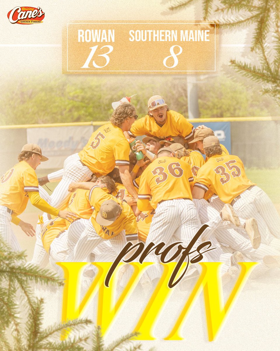 RowanBaseball_'s tweet photo. 𝐖𝐨𝐧 𝐚𝐧𝐝 𝐃𝐨𝐧𝐞

The Profs are going to SUPER REGIONALS https://t.co/vtzKlf3V1k