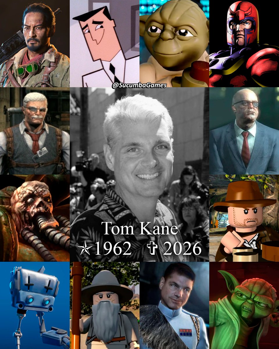 SucumbaGames's tweet photo. Faleceu hoje, aos 64 anos de idade, o ator e dublador Tom Kane. Ele foi a voz original do Professor Utonium em As Meninas Superpoderosas e a voz principal do Mestre Yoda nos games e nas animações de Star Wars. Ele trabalhou por 32 anos na indústria dos games, tendo mais de 150 projetos em seu currículo, incluindo Call of Duty, Batman: Arkham, Lego Indiana Jones, Ghost of Tsushima e diversos outros.

Descanse em paz, Tom Kane. Desejamos conforto para a família, amigos e fãs.