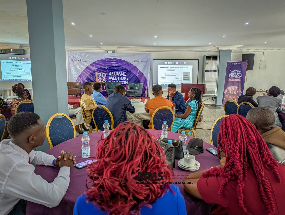 AimsCmr's tweet photo. On 9 May 2026 in Douala, the African Institute for Mathematical Sciences hosted its annual Alumni Meetup and officially launched the Cameroon Alumni Chapter, bringing together Cameroonian alumni from across the AIMS network. https://t.co/gSMWHeIkaY