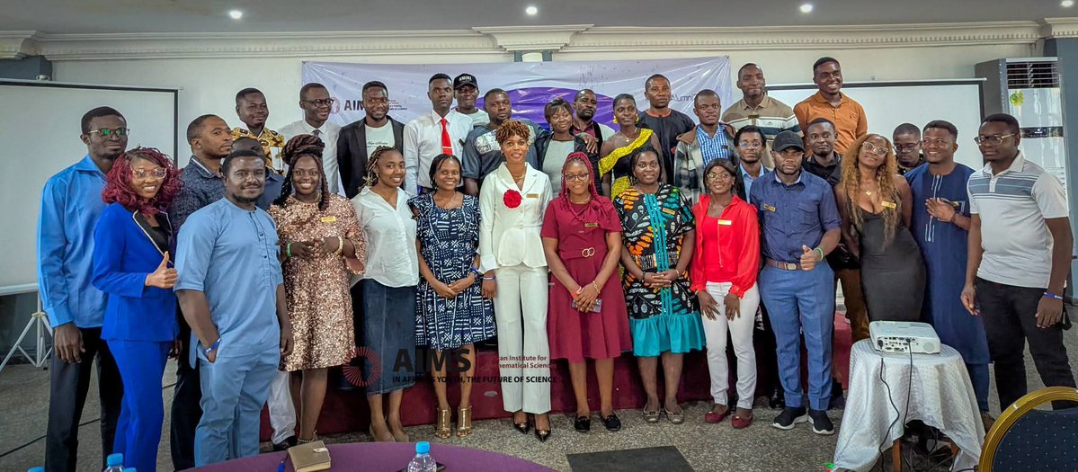 AimsCmr's tweet photo. On 9 May 2026 in Douala, the African Institute for Mathematical Sciences hosted its annual Alumni Meetup and officially launched the Cameroon Alumni Chapter, bringing together Cameroonian alumni from across the AIMS network. https://t.co/gSMWHeIkaY