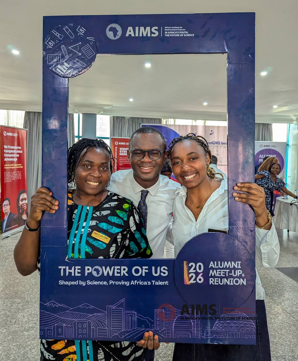 AimsCmr's tweet photo. On 9 May 2026 in Douala, the African Institute for Mathematical Sciences hosted its annual Alumni Meetup and officially launched the Cameroon Alumni Chapter, bringing together Cameroonian alumni from across the AIMS network. https://t.co/gSMWHeIkaY