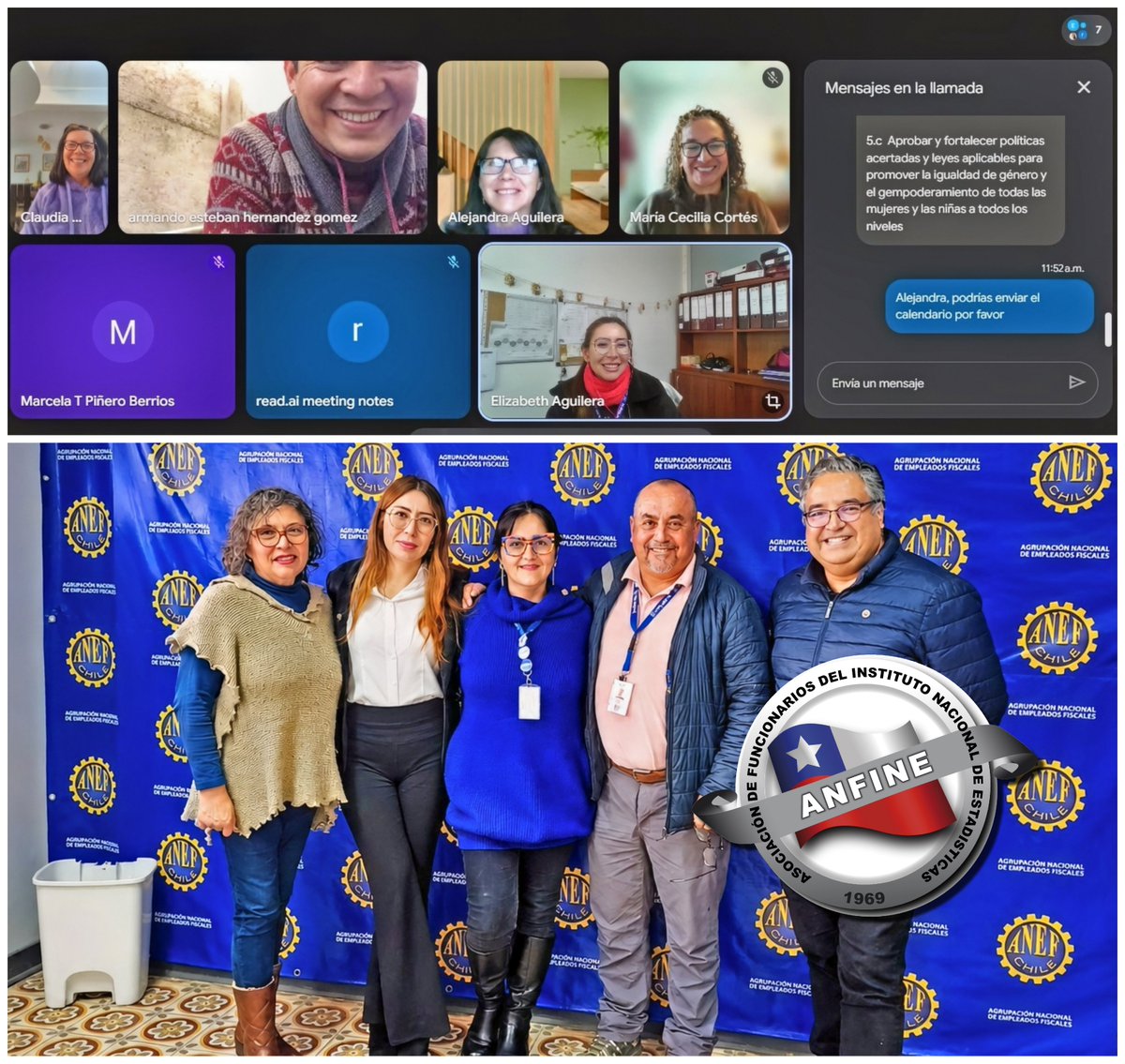 AnfineChile's tweet photo. ANFINE Coquimbo fortalece coordinación con ANEF Regional🤝📍

💪 Seguimos avanzando en unidad, diálogo y compromiso gremial.

👉 LINK A LA NOTICIA https://t.co/pgSd3Pn32k
#ANFINE #ANFINECoquimbo #ANEFRegional #TrabajoGremial https://t.co/bR7MtAdPsq