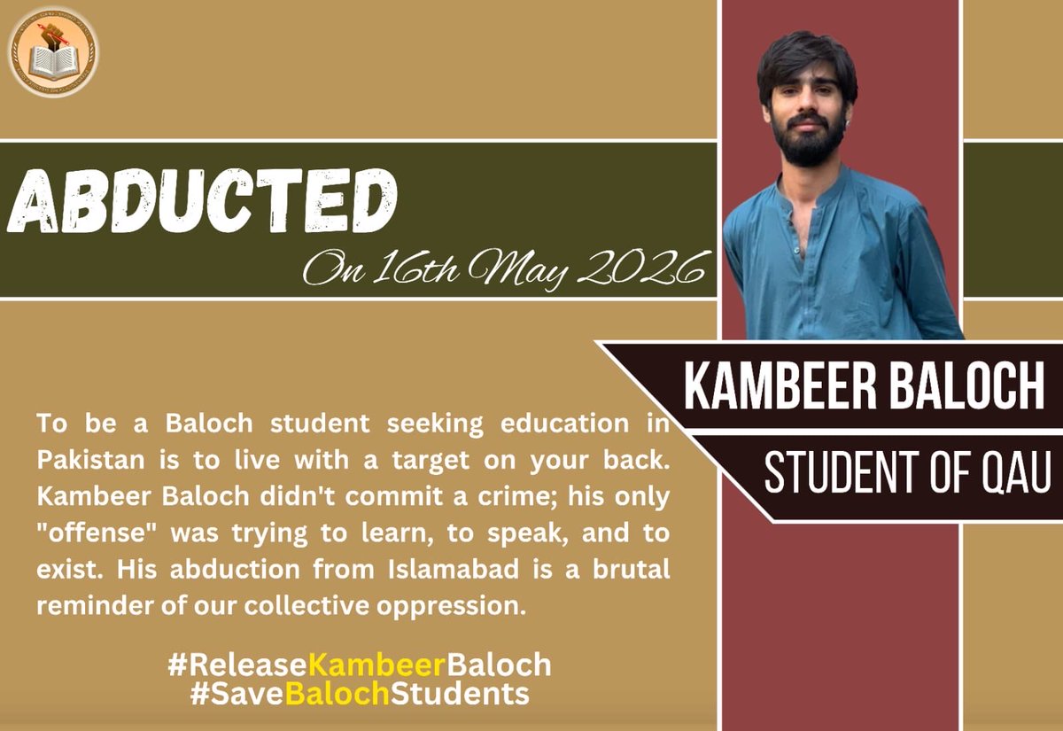 Baloch Students Council (Islamabad) tweet media