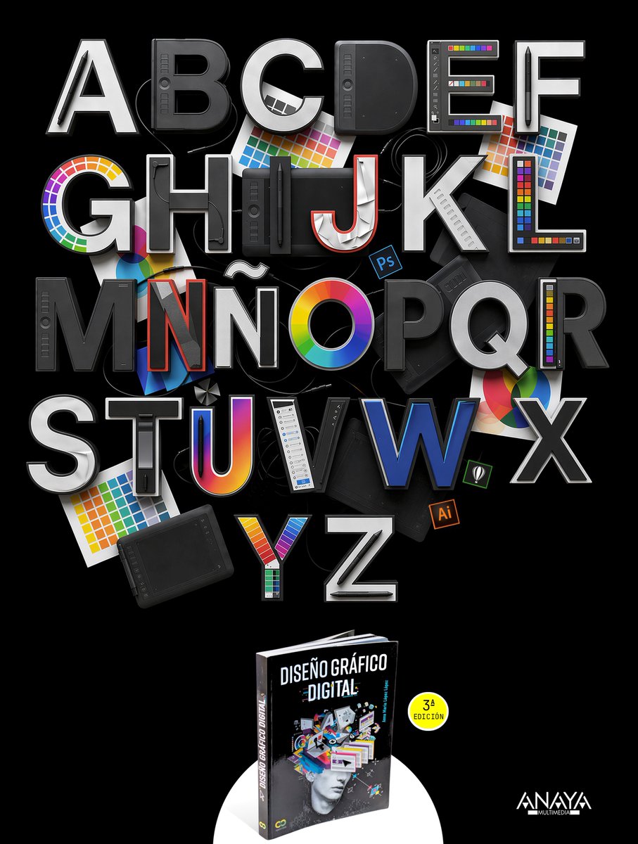 disenograficod1's tweet photo. De la A a la Z. 
Descubre todo lo que necesitas saber sobre el diseño gráfico en la era digital en el libro Diseño Gráfico Digital, 
de la editorial Anaya Multimedia https://t.co/41935bq5RU