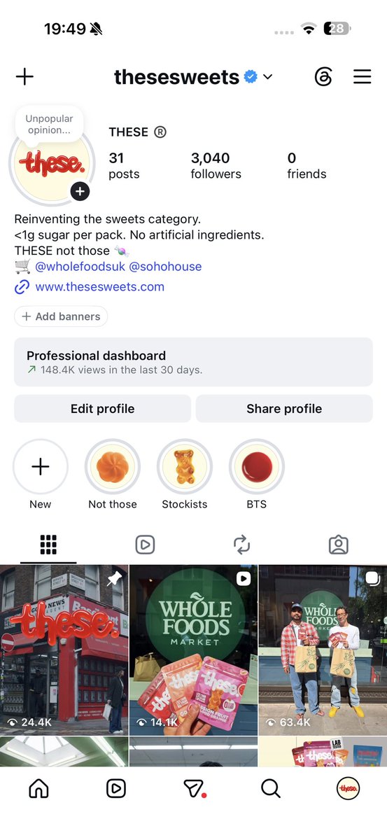 reecethese's tweet photo. Back on X! 

Launched THESE in February 2026. 3000 followers later, we are now launched nationally in Wholefoods! What a journey is has been #startup #founder #cpg https://t.co/2l0ilJPAZl