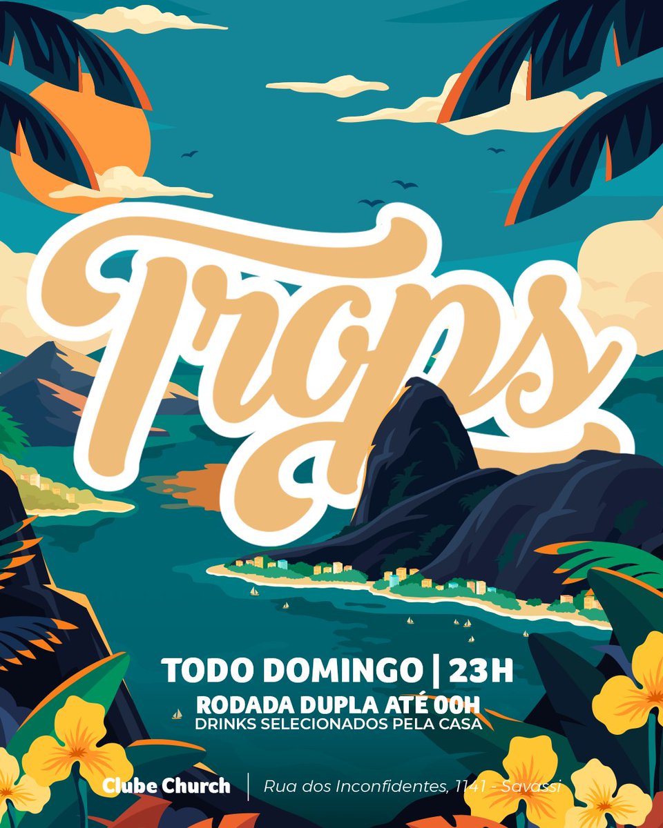 CSavassi's tweet photo. TROPS
►Rodada dupla ATÉ 00H
*OS DRINKS DA RODADA DUPLA NÃO SEGUEM O CARDÁRIO
► Entrada OFF até 00h com ingresso retirado pelo Sympla INGRESSO NOMINAL E INTRANSFERÍVEL
► Entrada garantida comprando antecipadamente pelo Sympla
► PORTARIA sob consulta
https://t.co/XThBY1wUl2 https://t.co/MVXBQMf9xx