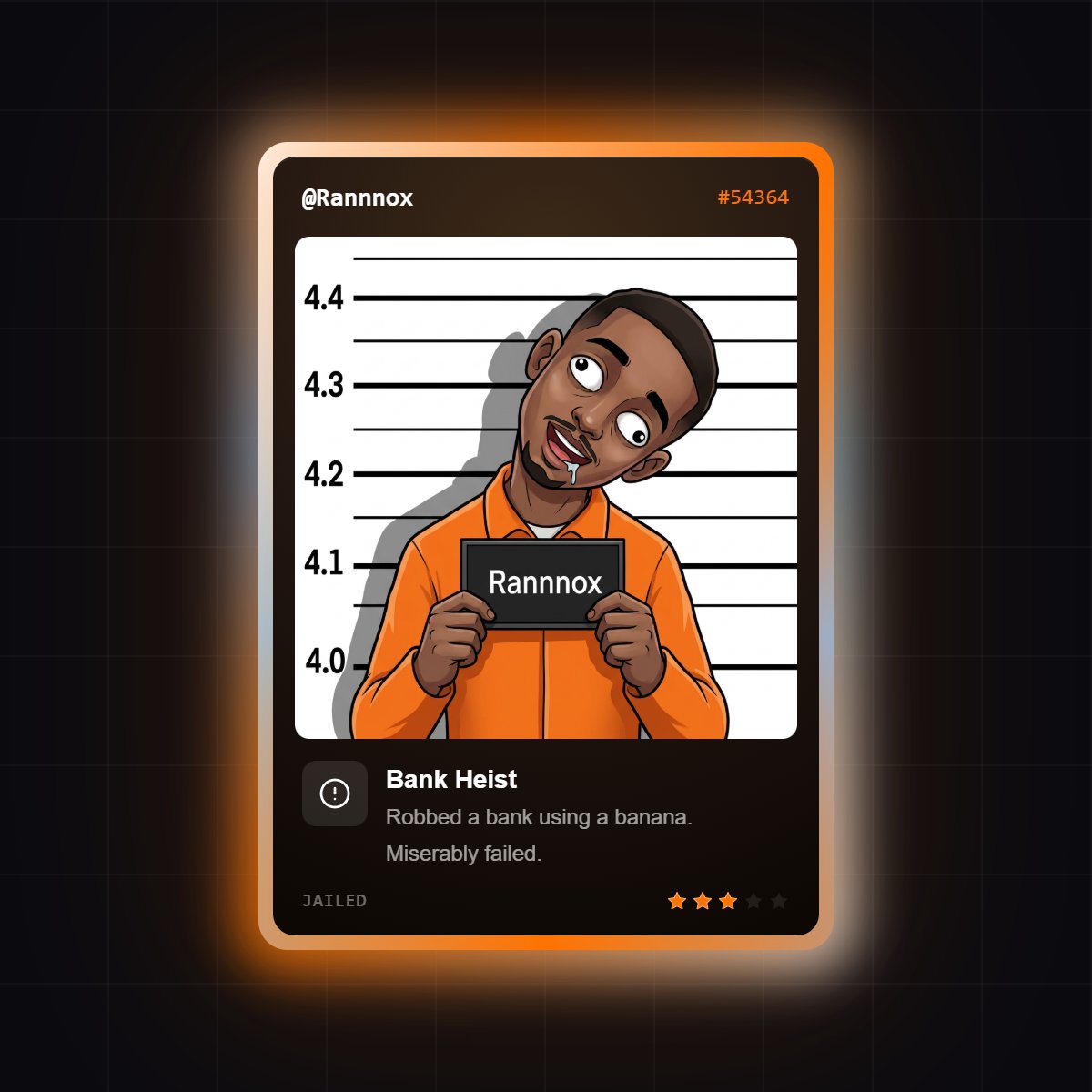 Rannnox's tweet photo. i'm waiting at #54364

@Jaileddotfun launching soon

[ drop your card below👇] https://t.co/x9xUVQcuCF