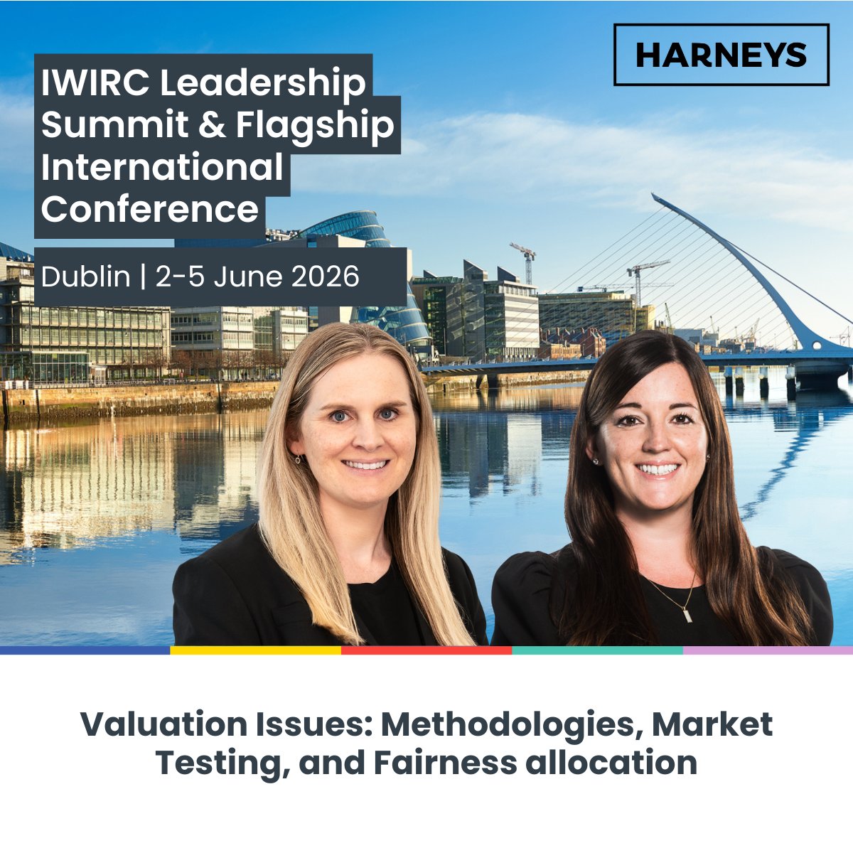 HarneysGlobal's tweet photo. On 5 June, Gráinne King of Harneys who also serves as EMEA Regional Co-Director of IWIRC, will be attending the IWIRC Leadership Summit & Flagship International Conference in Dublin, Ireland. She will join the panel on "Valuation Issues: Methodologies, Market Testing, and Fairness Allocation" at the Flagship Conference along with Federica Pietrogrande of The Brattle Group, Jo Hewitt of FTI Consulting LLP, Colleen Restel of Lowenstein Sandler LLP and Saskia Heumakers of NautaDutilh.

The conference offers exclusive leadership programming, engaging educational sessions led by renowned experts, and unique networking opportunities, all set against the backdrop of Dublin's rich culture and iconic landmarks.

Jessica Williams, our co-head of Litigation & Insolvency and Restructuring in the Cayman Islands will also be attending IWIRC’s Flagship conference.

Attending? Connect with Gráinne King and Jessica Williams.