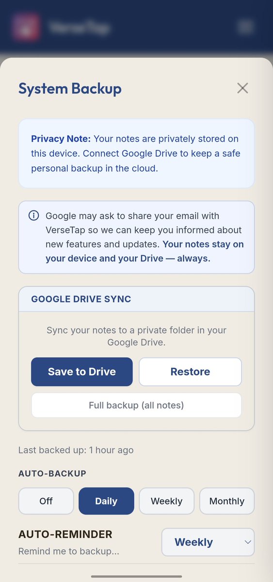 SimeonTaiwo6's tweet photo. @VerseTap AI Sermon Note Taker has crossed 35 countries already with 680+ users, and the country with the second highest number of users being the United States.
.
.
We're also speeding up our deployment to Apple Store, which should be achieved before the month ends.
. 
. 
A lot more updates and improvements have been achieved. Now, you can use swipe gestures to navigate. Semantic search has been greatly improved and it automatically brings multiple similar instances of any searched Bible passage. Eg., Isa. 61:1 and Luke 4:18. Even if you interchange words, it still catches your search intent.
. 
. 
Also, you don't have to manually back up your notes anymore. You can now schedule automatic backup routine. There's now the PDF export and sharing of notes. And so many other amazing functionalities that make your note taking and note sharing a sweet experience. 
. 
. 
Another big announcement loading!!!

Watch out!

I remain your BrandCore Strategist.

#SimeonTaiwo #SystemsThinking #BrandCore #CoreGist #VerseTap #SermonNote #AISermonNote #ChristianTech #FaithJournaling