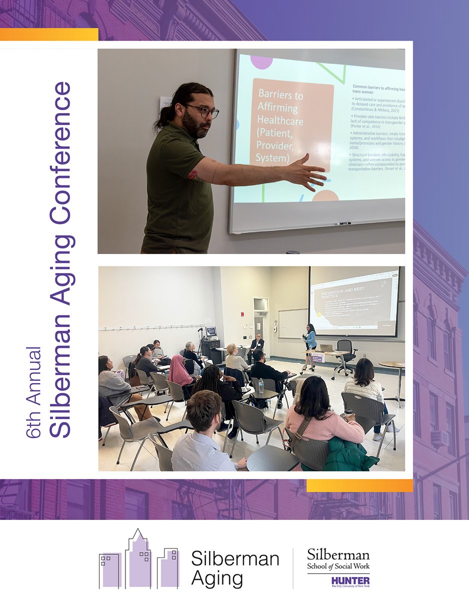 silbermanssw's tweet photo. Grateful for the incredible success of the 6th Annual Silberman Aging Conference! Thank you to our speakers, partners, staff, students &amp; volunteers for creating a collaborative space to advance equity and healthier futures for older New Yorkers. 
#SilbermanAgingConf #silbermanssw https://t.co/4Na7tcmr8k