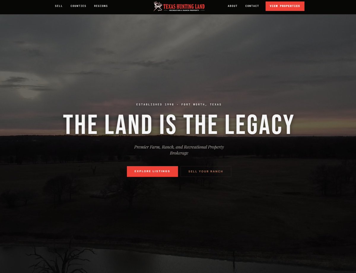 Texas_Hunting's tweet photo. The brand new Texas Hunting Land site makes it easier than ever to explore premier farm, ranch, recreational, and hunting properties across Texas through interactive maps, cinematic property videos, county information, and featured listings.
https://t.co/pAHDH8cEl0 https://t.co/B0qKeTDWX8