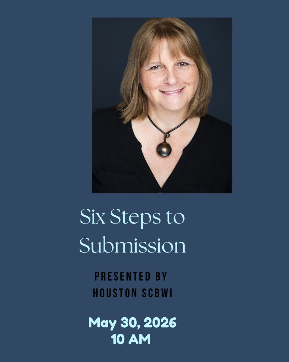 SCBWIHouston's tweet photo. Children’s book writers and illustrators: this upcoming SCBWI Houston workshop looks incredibly helpful for anyone preparing to submit to agents or publishers.

Author Caroline Leech will present “Six Steps to Submission” online May 30.

Get your tickets today!
#amwriting https://t.co/i6paqOQBtQ