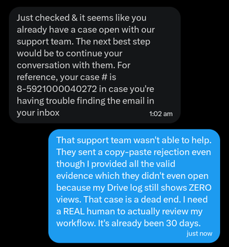 sensei_piece45's tweet photo. Ongoing demonetization with absolutely no detailed justification. 🥀

I run a 5-person team creating fully original, manually edited content, yet my channel has been flagged by
@TeamYouTube for "inauthentic content." This has resulted in a 30+ day monetization ban

more below https://t.co/9gmdK7oIw1