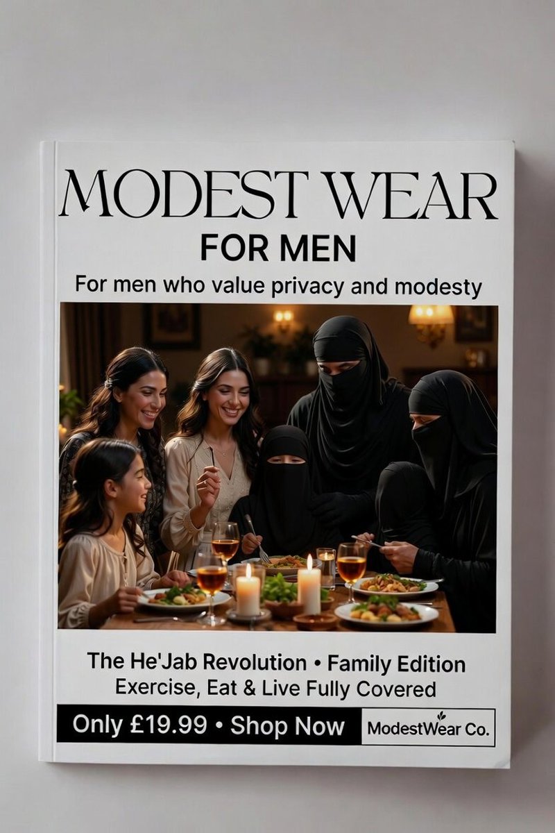 AjaTheEmpress's tweet photo. I've identified a gap in the fashion market: Modesty wear for the modern man 🤷🏽‍♀️
Below, you'll find a few items from my new menswear catalogue. https://t.co/is4E4mQ2lP