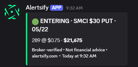 Alertsify's tweet photo. lead trader fill: $0.75  
copy trader fill: $0.74

now imagine trying to copy this manually.

switch apps.  
read the alert.  
type the ticker.  
pick the contract.  
guess your size.  
send the order.

by then, the trade already moved.

Alertsify closes the gap. https://t.co/1Rmchmcp2K