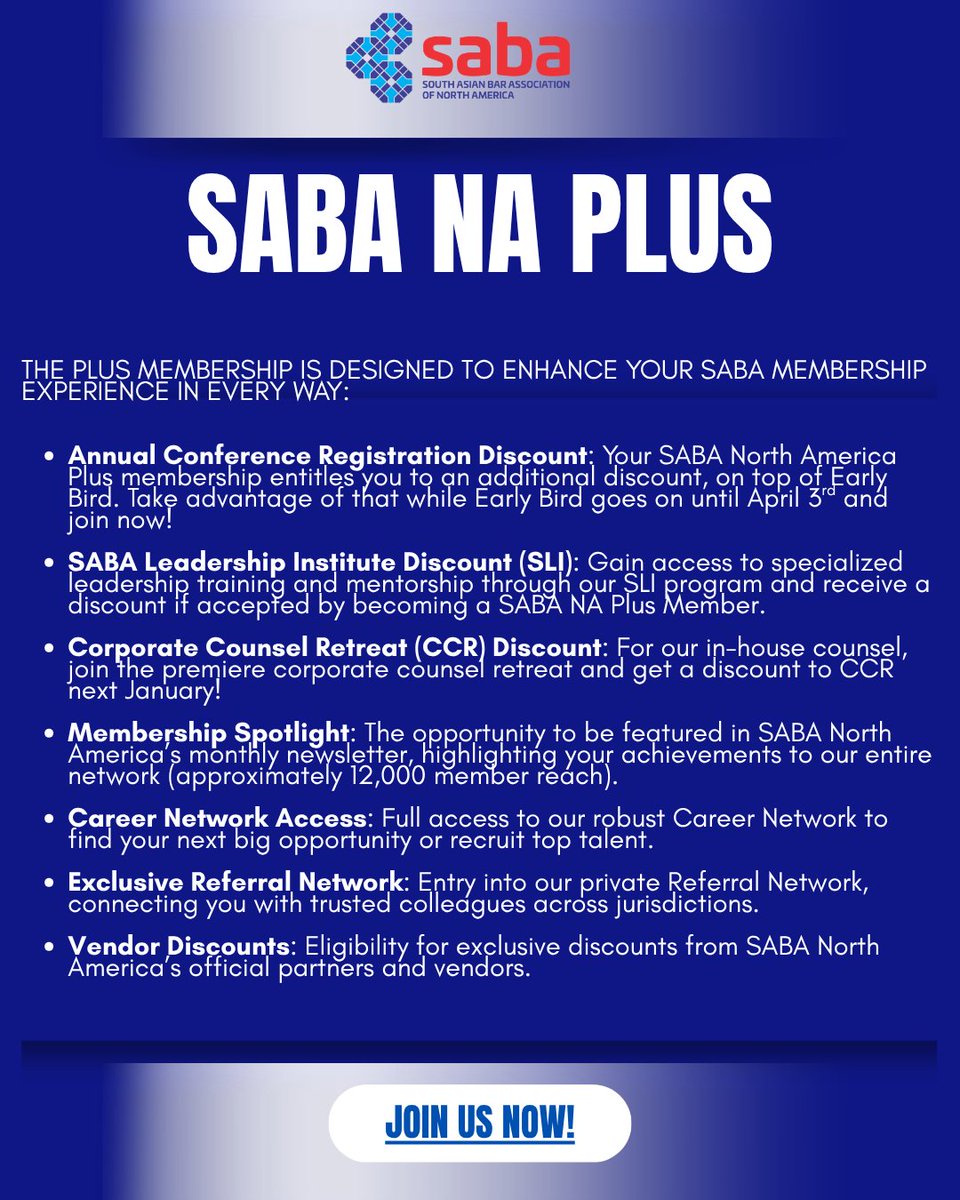 SABALegal's tweet photo. Click the link to become a SABA NA Plus Member:
https://t.co/0MfAfLWboQ https://t.co/Qw4i4s1Ke8