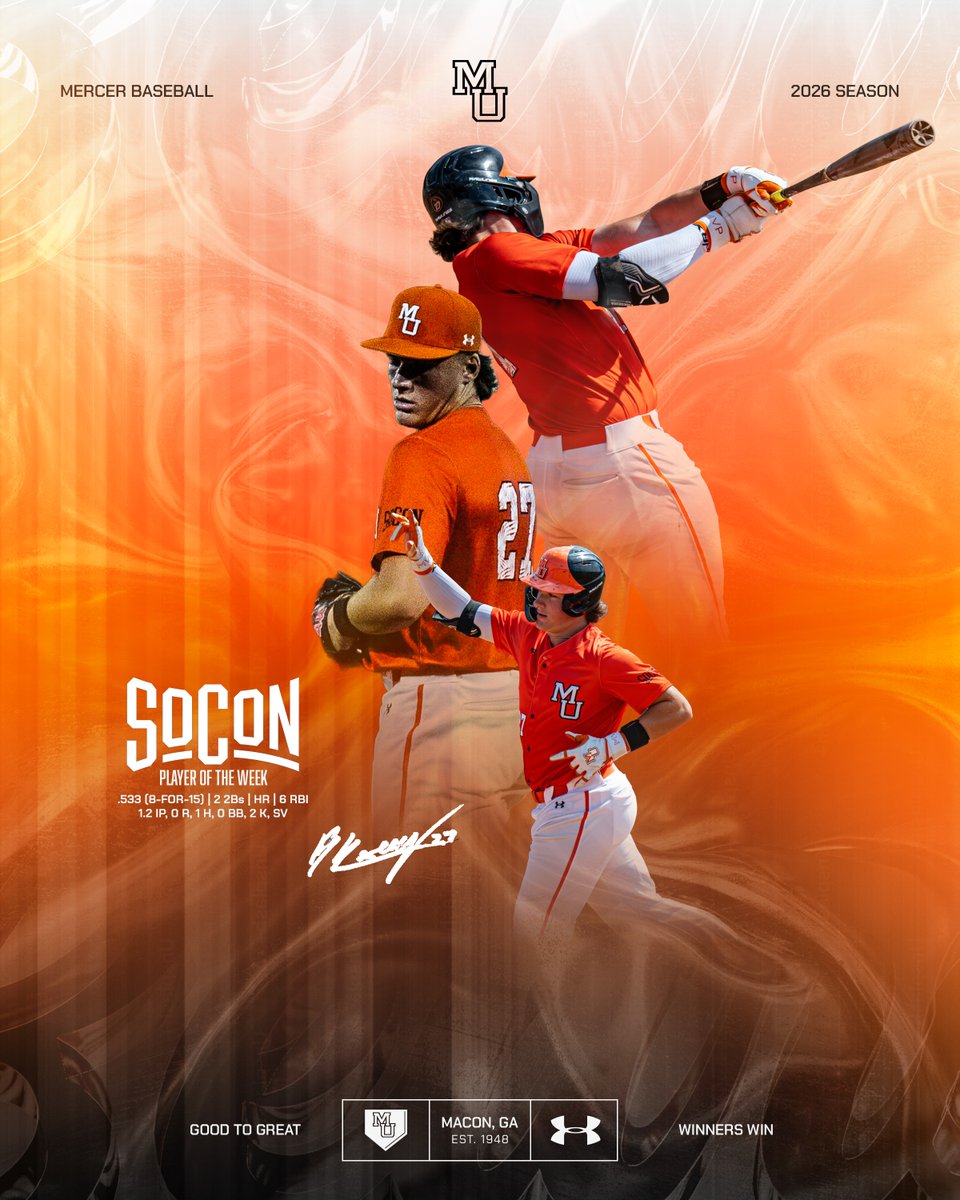 MercerBaseball's tweet photo. What can't this kid do?

#GoodToGreat | #WinnersWin https://t.co/y0ILcStXoc