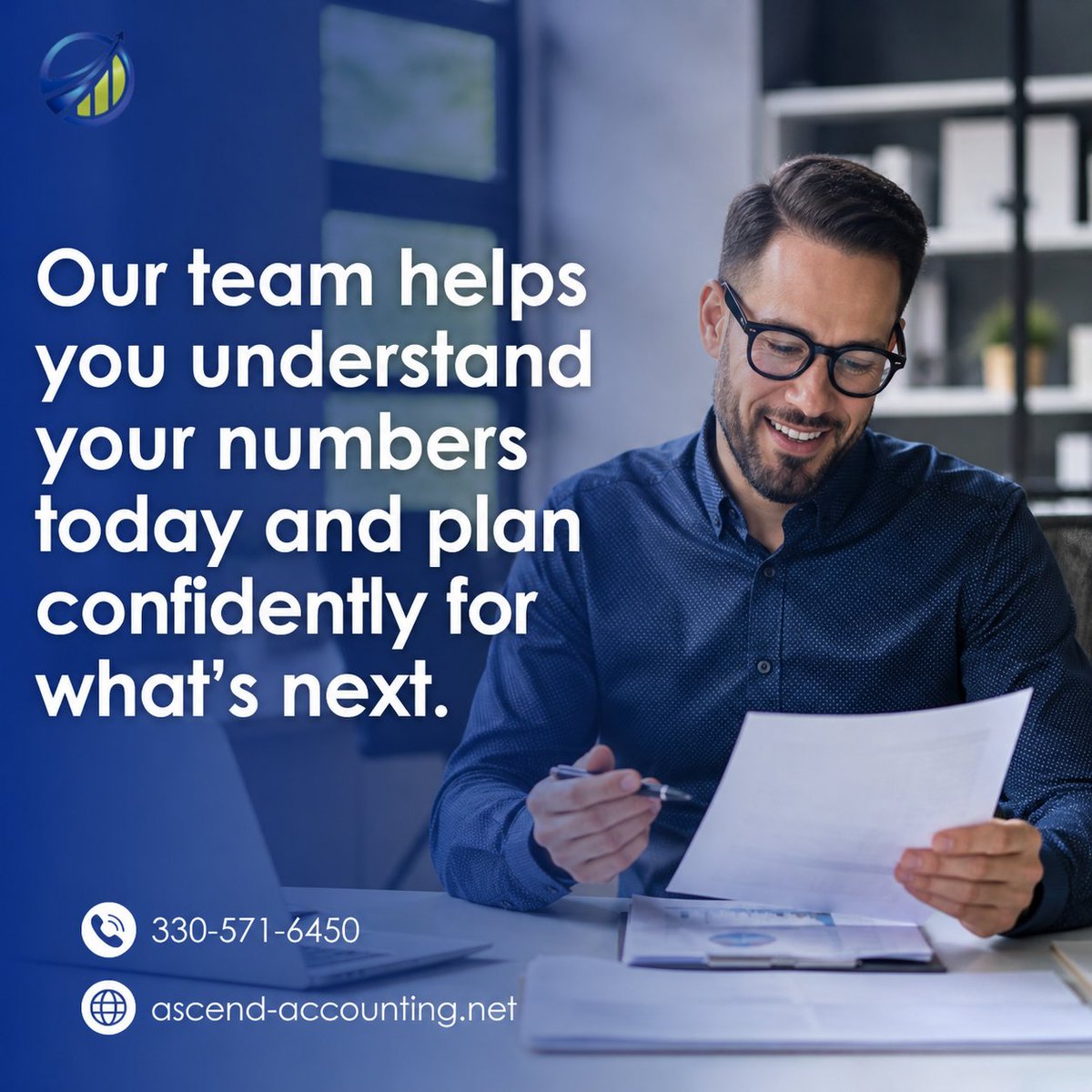 ascend_account's tweet photo. If you’re making decisions without clear numbers, you’re forced to guess.
Ascend Accounting gives you the visibility you need to understand how your business is operating today, and the support to plan confidently for what’s next.
📞 330-571-6450 | https://t.co/05EkkTLHgV https://t.co/Vz0w3V1f5m