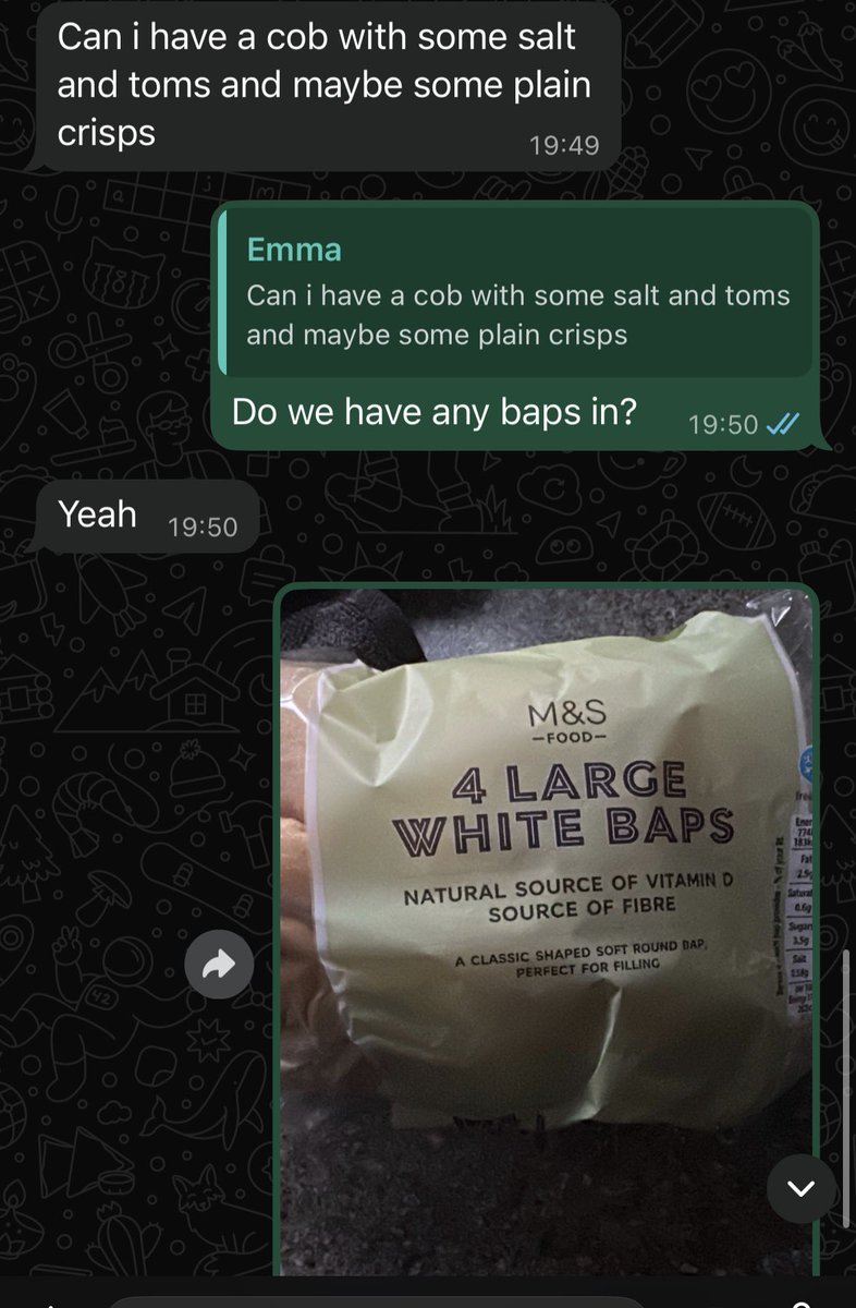 BA_Valiants's tweet photo. When your wife is from a different part of the country than you. 

Cob? Nope, not having it https://t.co/duQetmrTKw